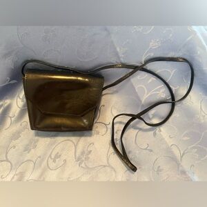 Anne Taylor Black Leather Crossbody Bag